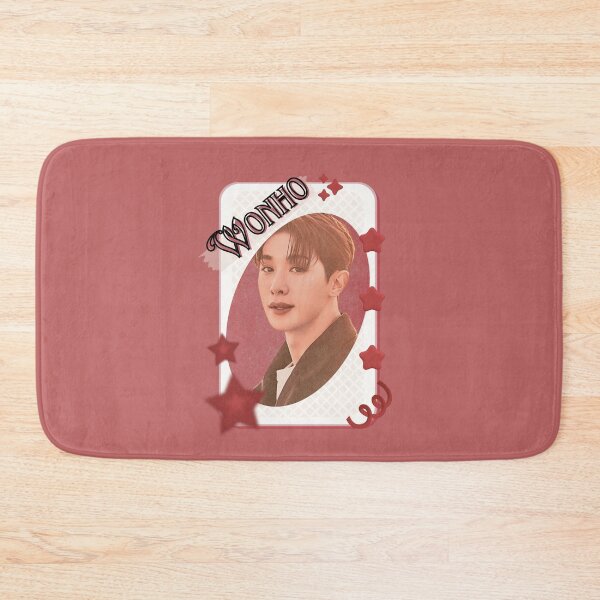 Item preview, Wonho Kpop Solo Artist Card Red Aesthetic Collage Design designed and sold by AJUNICE STUDIO.