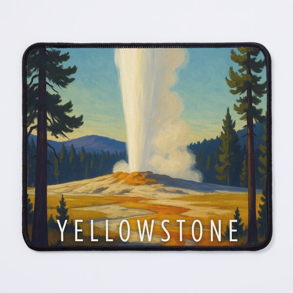 Item preview, Yellowstone National Park Vintage Travel Poster Minimal Retro Art Poster 3 designed and sold by artra-shop.