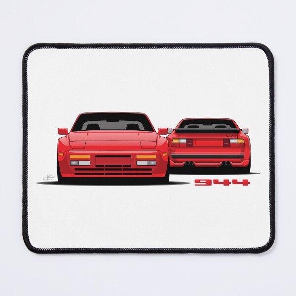 Item preview, Porsche 944 turbo Front rear retro Red Illustration designed and sold by blackdogshop.