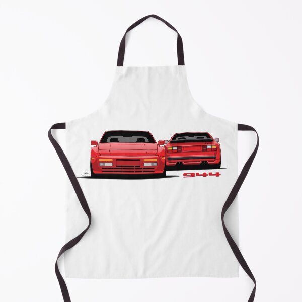 Item preview, Porsche 944 turbo Front rear retro Red Illustration designed and sold by blackdogshop.