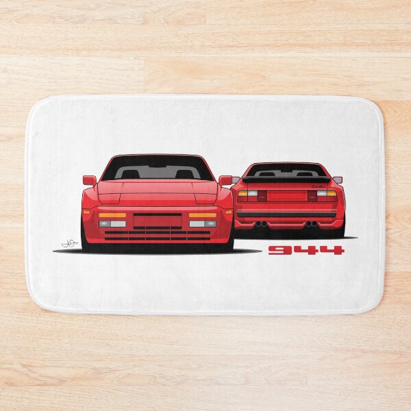 Item preview, Porsche 944 turbo Front rear retro Red Illustration designed and sold by blackdogshop.