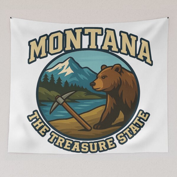 Item preview, Montana - The Treasure State designed and sold by GnuArt.