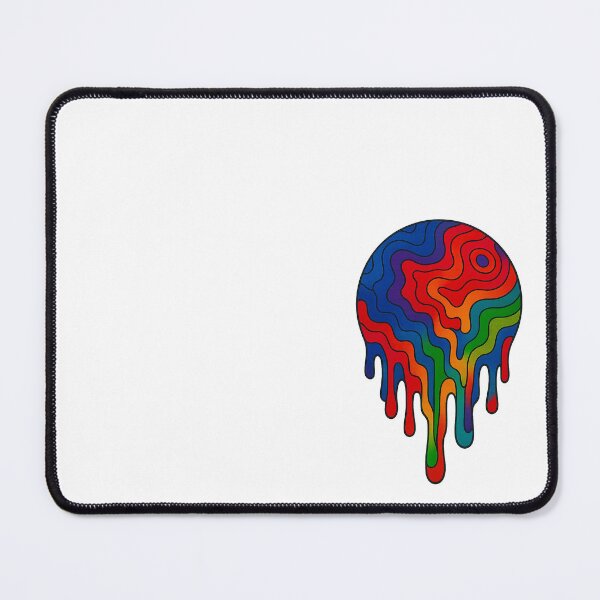 Item preview, “Psychedelic Melting Topographic Circle – Trippy Rainbow Abstract Art” designed and sold by TimByDesign.