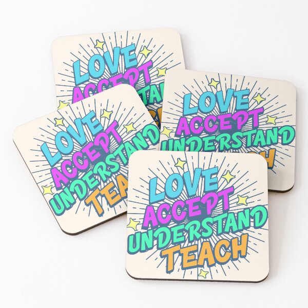 Item preview, Love Accept Understand Teach | Positive Teacher Inclusion Design designed and sold by Grade A Gifts.