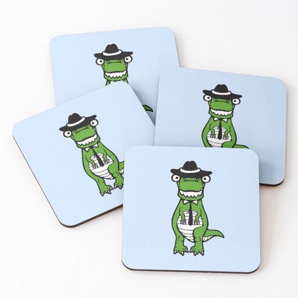 Item preview, Mr. T-Rex Tyrannosaurus Sir Gentleman Hat Tie Suit Gangster designed and sold by shirt-o-mat.
