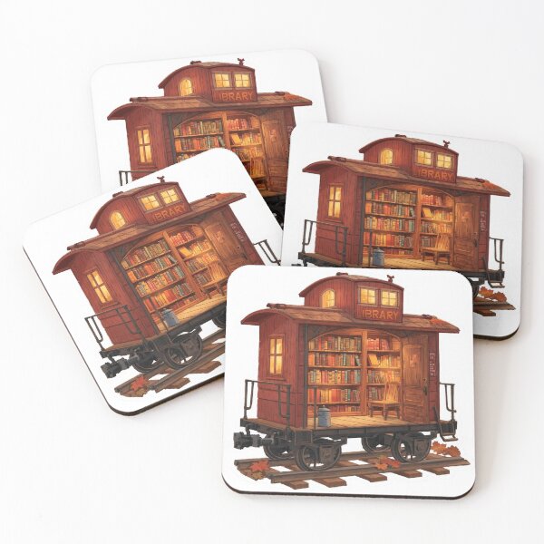 Item preview, Enchanted Train Library designed and sold by CozyinTime.