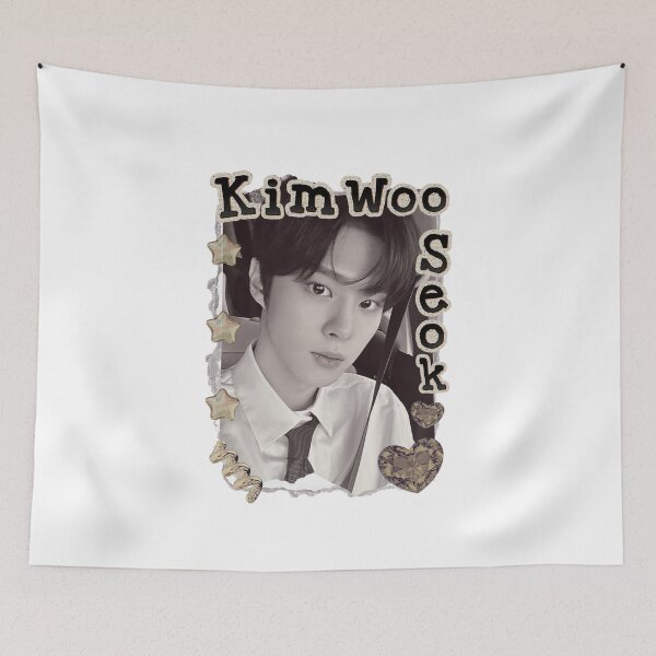 Item preview, Kim Woo-seok Kpop Solo Artist Scrapbook Collage Cozy Y2K Vintage Design designed and sold by HELL0WBELLO.