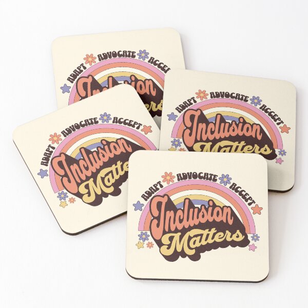 Item preview, Inclusion Matters Retro Rainbow | Advocate, Adapt, Accept designed and sold by Grade A Gifts.