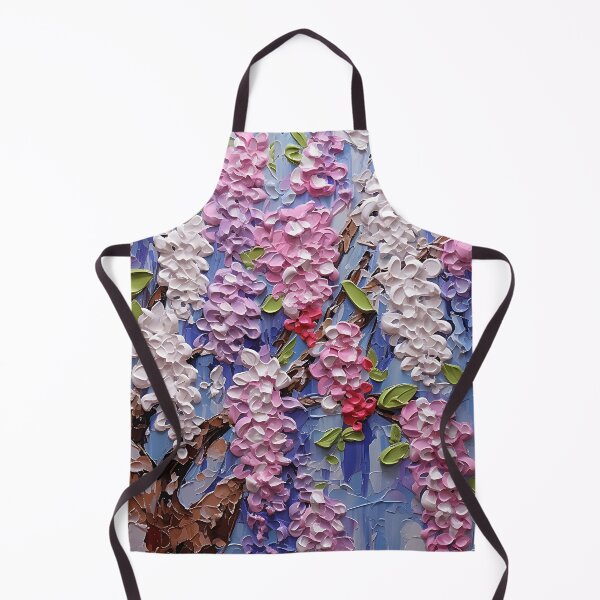 Item preview, Pink And White Floral Impasto-Style On Blue designed and sold by DEC02.