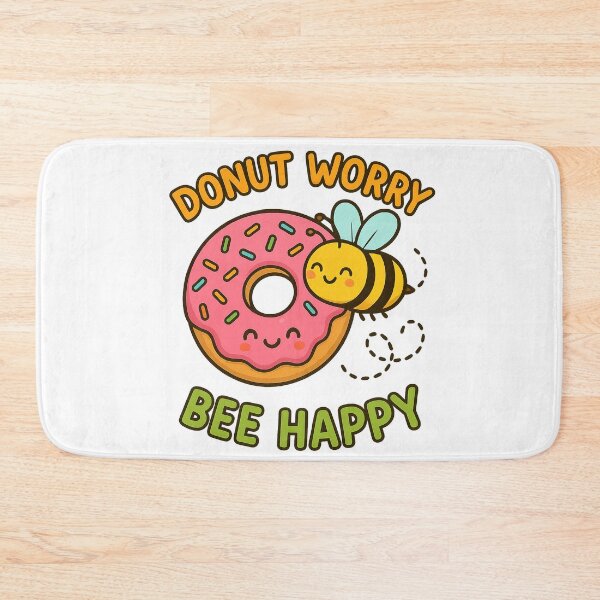 Item preview, Donut Worry Bee Happy - Cute Image - Donut - Bee - Happy designed and sold by WearCool-Shirts.