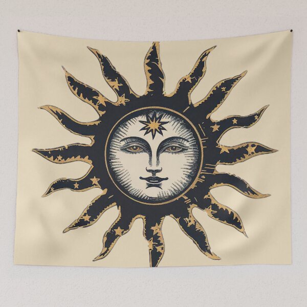 Item preview, Vintage Sun Face designed and sold by ViaARTfactory.