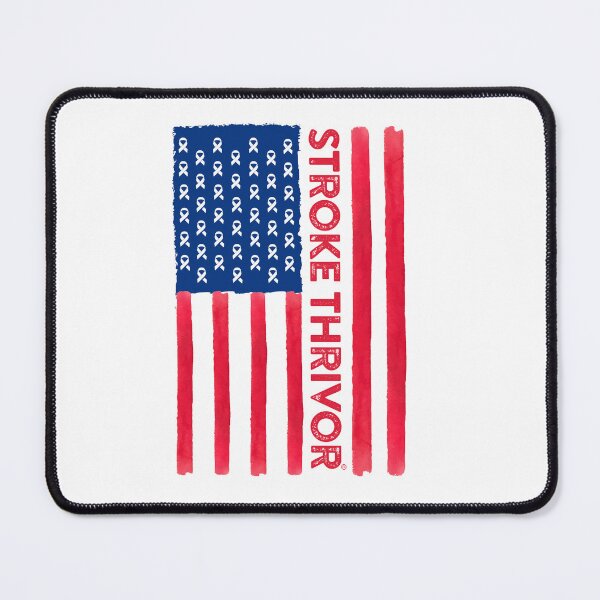 Item preview, Patriotic USA Stroke Thrivor Flag Design designed and sold by ThrivePressInk.