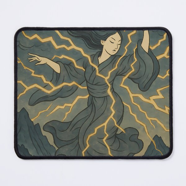 Item preview, Stormcaller – Lightning Spirit of the Peaks (Ukiyo-e Style) designed and sold by KMChronicles.