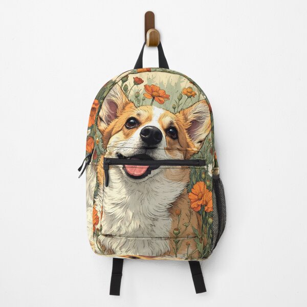 Item preview, A corgi dog among mysterious flowers. designed and sold by Natalia-Vlad.