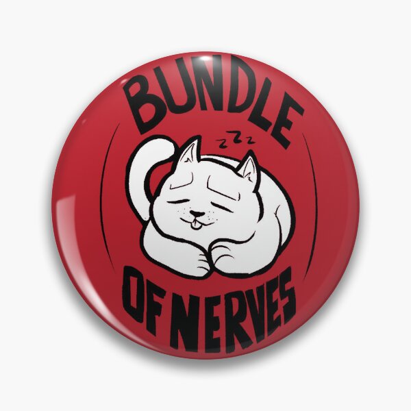 Item preview, Bundle of Nerves Cat designed and sold by betonitfriend.