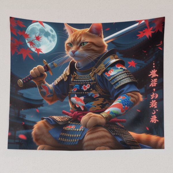Item preview,  Samurai Ronin Cat | Japanese Warrior Cyberpunk Cat T-shirt & Hoodie designed and sold by TTCCAI.