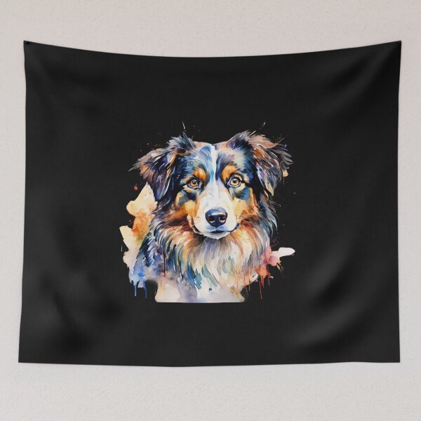 Item preview, Vibrant Australian Shepherd Portrait designed and sold by Wags & Tails.