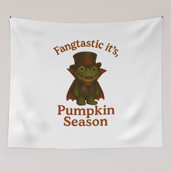 Item preview, Fangtastic Pumpkin Season Halloween Frog Design designed and sold by TheFrogPunk.