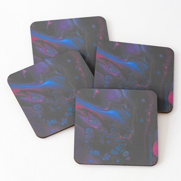 Item preview, Duality: Flowing Streams and Cells of Blue Pink & Purple Fluid Art Print - Original Acrylic Pour Painting  designed and sold by marbledmoonart.