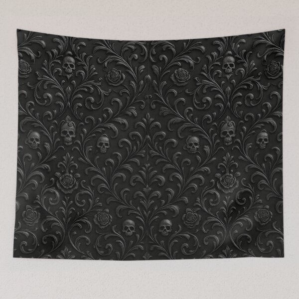 Item preview, Gothic Damask Skulls & Roses designed and sold by Ovelith.