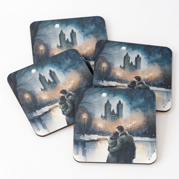 Item preview, WATERCOLOR ART - MOON OVER NYC designed and sold by CleverCulture.
