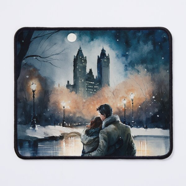 Item preview, WATERCOLOR ART - MOON OVER NYC designed and sold by CleverCulture.