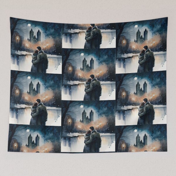 Item preview, WATERCOLOR ART - MOON OVER NYC designed and sold by CleverCulture.