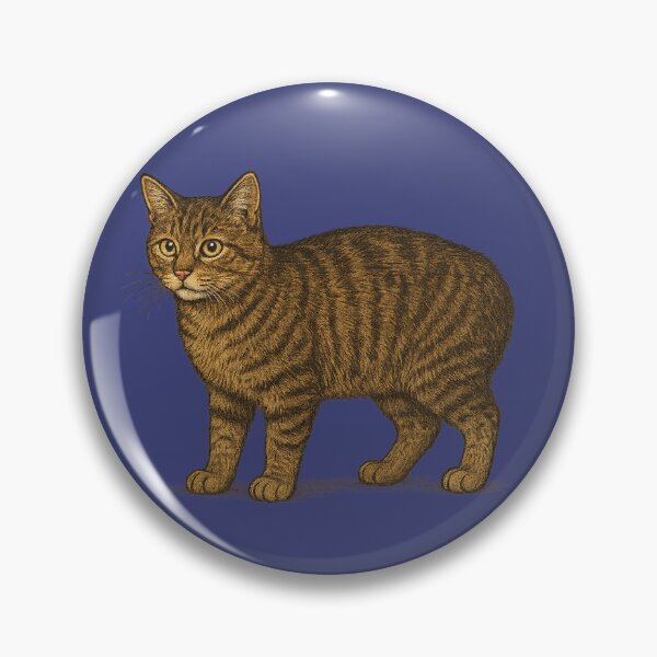 Item preview, Realistic Manx Cat Illustration designed and sold by NoRestDesigns.