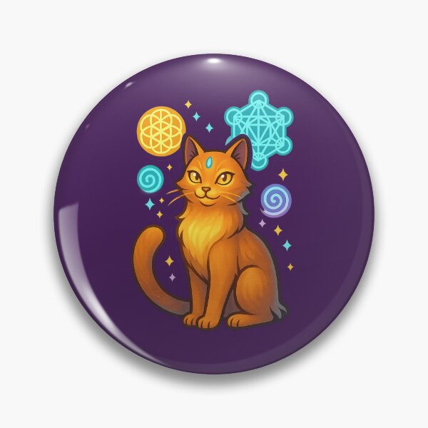 Item preview, Mystical Ginger Cat – Sacred Geometry & Magic designed and sold by WitchPrint.