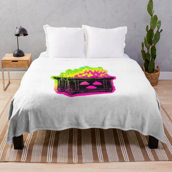 Item preview, Neon Radioactive Dumpster Fire Sticker – Vaporwave Chaos Hazard Decal designed and sold by Line Designs By Duck.