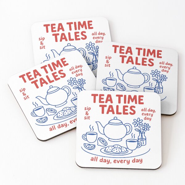 Item preview, Tea Time Tales | Cozy Typography Design for Book & Tea Lovers designed and sold by PaintedPixels01.
