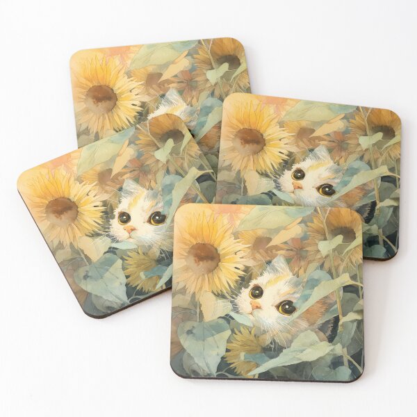 Item preview, Sunflowers of kitten designed and sold by YUJUICHI.