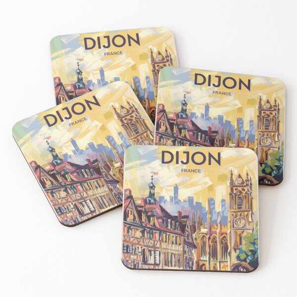 Item preview, Vibrant Dijon: Artistic French Cityscape Travel Art Poster  designed and sold by CARRAANN.