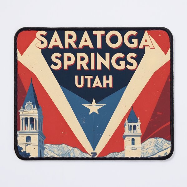 Item preview, Saratoga Springs Utah 1950s USA Vintage Travel Tourism designed and sold by TravelersGems.