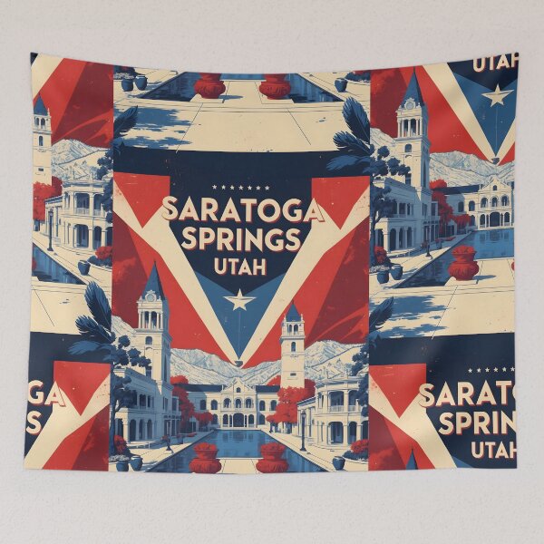 Item preview, Saratoga Springs Utah 1950s USA Vintage Travel Tourism designed and sold by TravelersGems.