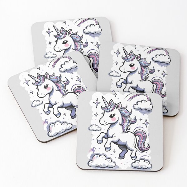 Item preview, Cute Rainbow Unicorn Sparkles Cartoon Clouds designed and sold by TackyTime.