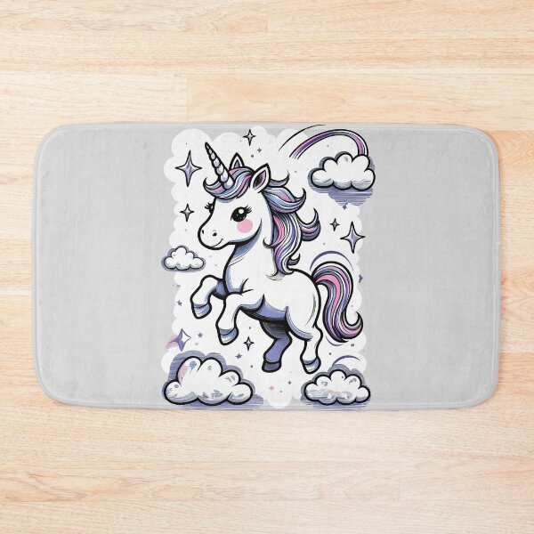 Item preview, Cute Rainbow Unicorn Sparkles Cartoon Clouds designed and sold by TackyTime.