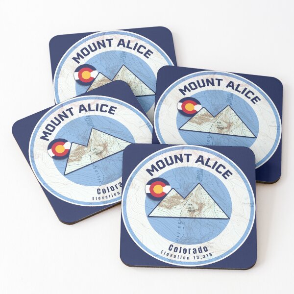 Item preview, Colorado Mountain Sunset Map - Mt Alice designed and sold by Willz Designz.