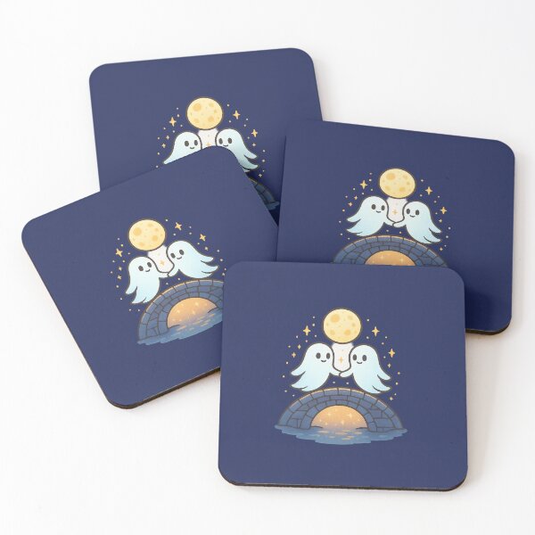 Item preview, Ghost Lovers – Haunted Bridge Halloween Illustration designed and sold by WitchPrint.