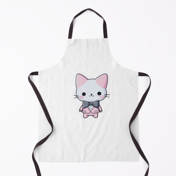 Item preview, Kawaii Pink Tuxedo Cat Sticker – Cute Dapper Kitty with Bow Tie designed and sold by Line Designs By Duck.