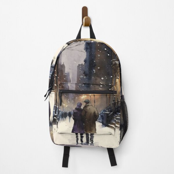 Item preview, WATERCOLOR ART - Snowy Streets on Lex designed and sold by CleverCulture.