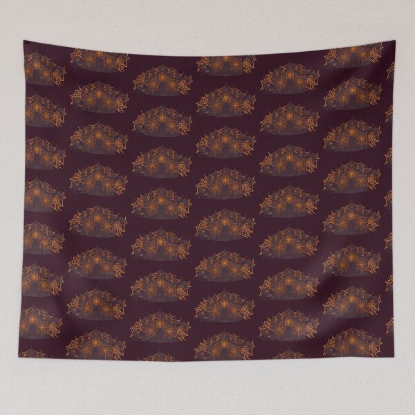 Item preview, Spider Web Castle – Haunted Halloween Design designed and sold by WitchPrint.