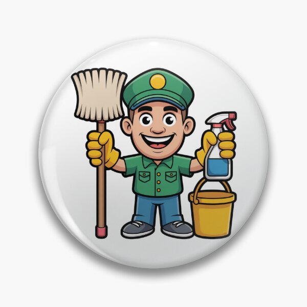 Item preview, Labor Day Janitor Appreciation Cartoon Gift designed and sold by CraftStudioCo.
