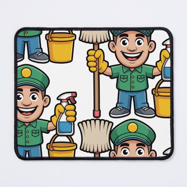 Item preview, Labor Day Janitor Appreciation Cartoon Gift designed and sold by CraftStudioCo.