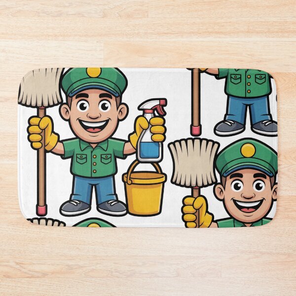 Item preview, Labor Day Janitor Appreciation Cartoon Gift designed and sold by CraftStudioCo.