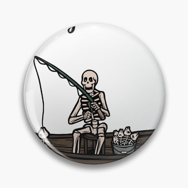 Item preview, Skeleton Fishing "Even Beyond the Grave" Funny Gothic Design designed and sold by LTG Customs.