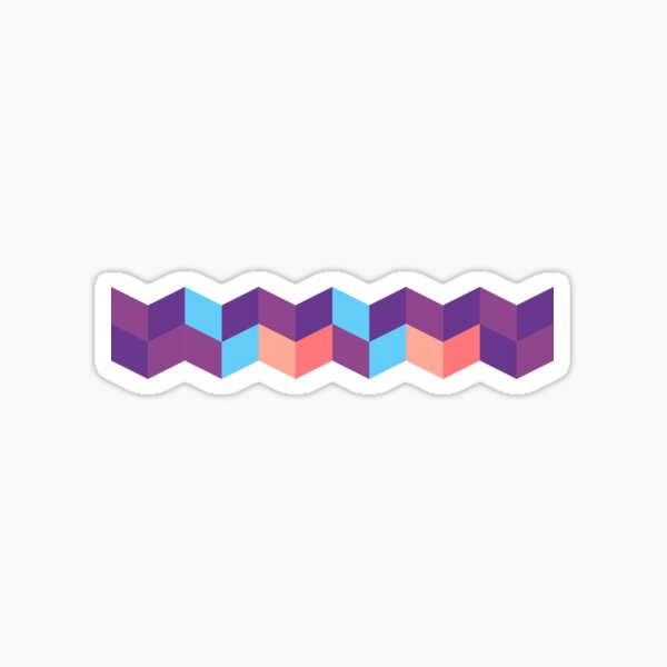 Geometric Pattern: Chevron: Festive Sticker