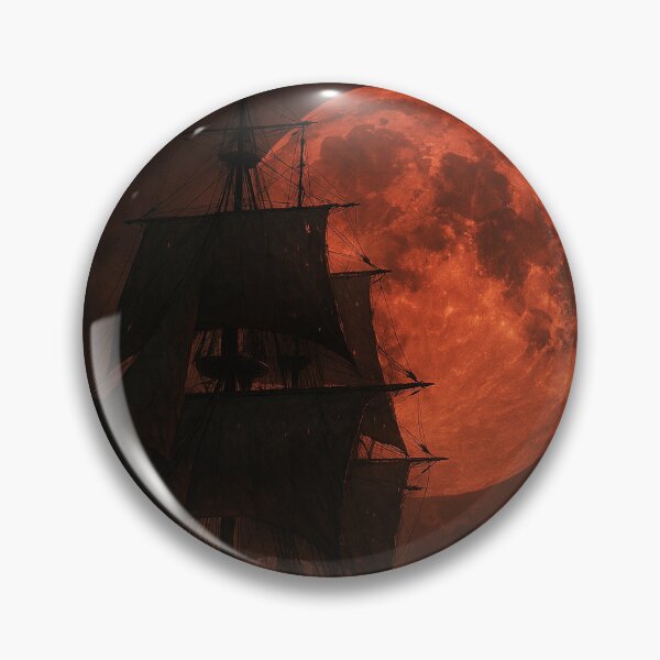 Item preview, Blood Moon Pirate Ship – Red Sea Fantasy designed and sold by WitchPrint.