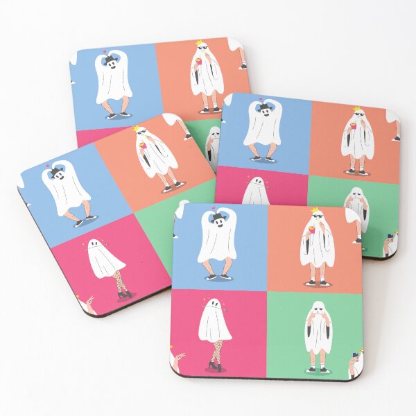 Item preview, ghost halloween colorblock ghouls funny designed and sold by Gossip Rag.