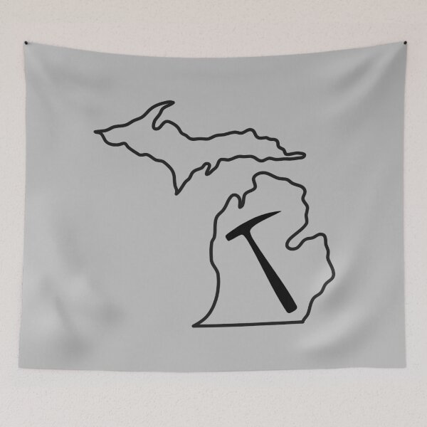 Item preview, Michigan State Geologist Rock Hammer, Rockhounding Geology Gift designed and sold by tumbleweedphoto.
